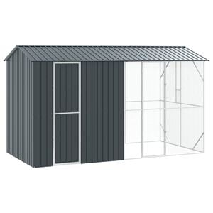 vidaXL Lintuh&auml;kki Antrasiitti 430 x 208 x 247 cm Galvanoitu ter&auml;s