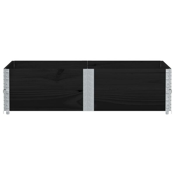 vidaXL Kukkalaatikko musta 150x100 cm t&auml;ysi m&auml;nty