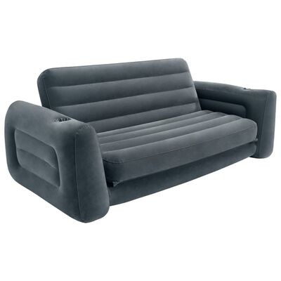 Intex Avattava sohva 203x231x66 cm tummanharmaa
