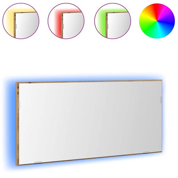 vidaXL Peili artesaani tammi 80 x 37 cm Lasi ja suunniteltu puu