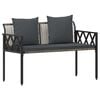 vidaXL Ulkoilmapenkit 2 -Seater 116 x 56 x 75 cm polyrottinki