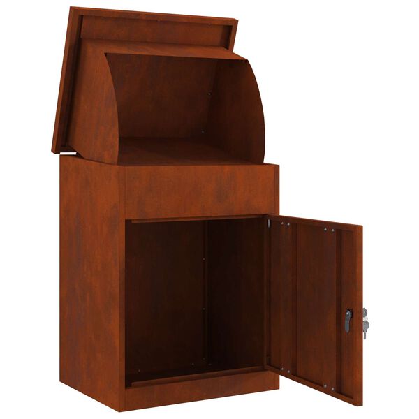 vidaXL Pakettipostilaatikko Ruosteinen 47.5 x 38 x 59 cm Kulunut Ter&auml;s