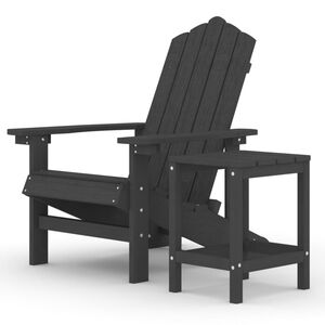 vidaXL Adirondack puutarhatuoli p&ouml;yd&auml;ll&auml; HDPE antrasiitti