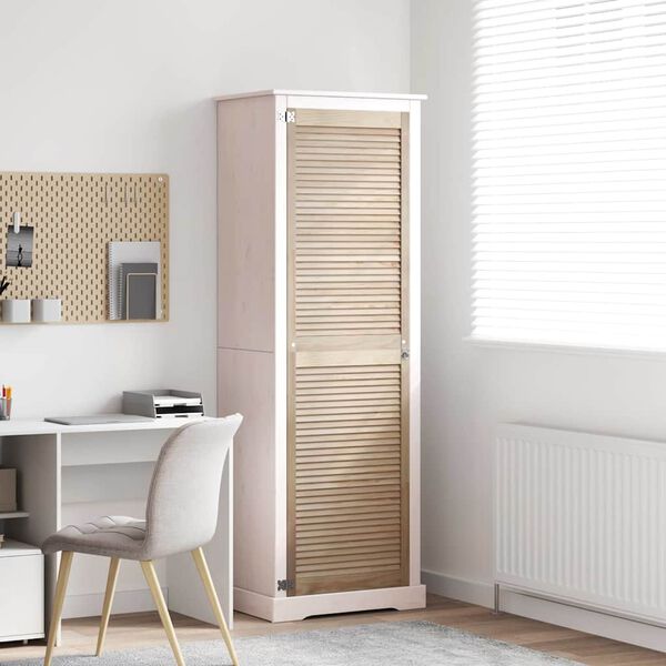 vidaXL Kaapin ovi Luonnollinen 201 x 2,1 x 59,5 cm Massiivinen m&auml;nty