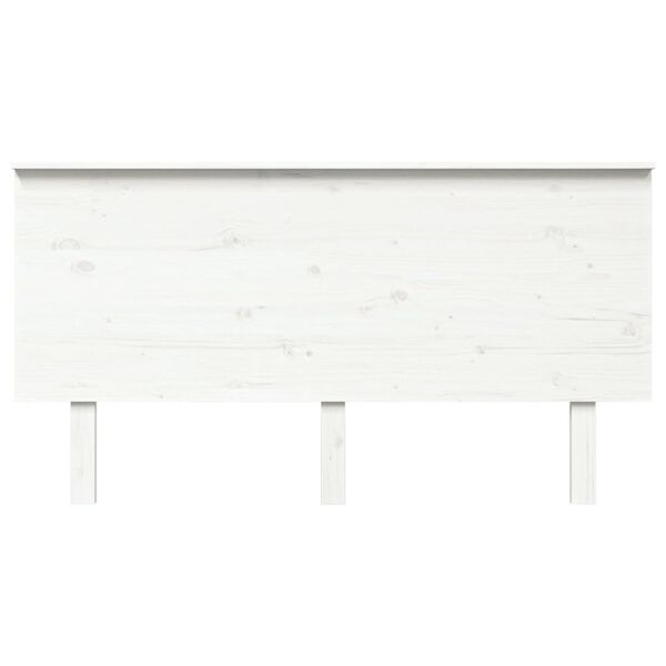 vidaXL Sängynpääty valkoinen 154x6x82,5 cm täysi mänty