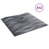 vidaXL Sein&auml;paneelit 12 pcs Kiviharmaa 50 x 50 cm XPS Vaahdon