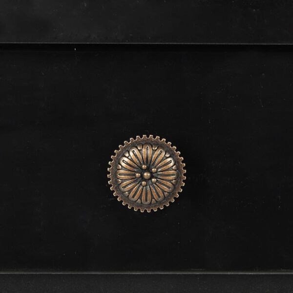 vidaXL Sivup&ouml;yt&auml; kaarevilla jaloilla MDF Musta