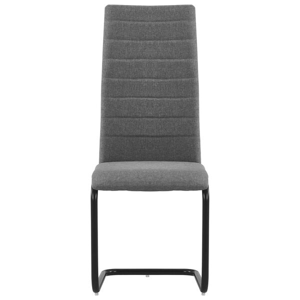 vidaXL Ruokatuolit takajalattomat 2 kpl vaaleanharmaa kangas