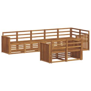 vidaXL Sohvasarjat 8 pcs Luonnollinen Tihe&auml; akasiapuu