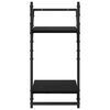 vidaXL Sein&auml;hyllysetti hyllyll&auml; 6 pcs Musta tammi. 100 x 25 x 30 cm