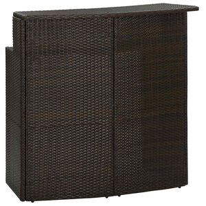 vidaXL Puutarhan baarip&ouml;yt&auml; ruskea 120x55x110 cm polyrottinki