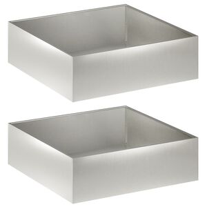 vidaXL Puutarha ruukku 2 kpl Hopea 80 x 80 x 30 cm Ruostumaton ter&auml;s