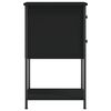 vidaXL Yöpöytä musta 32x42x70 cm tekninen puu