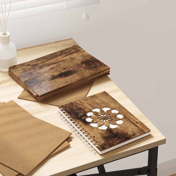 vidaXL Dekoripaneelit 12 pcs Savutammi 21 x 30 x 0.3 cm Tekninen puu