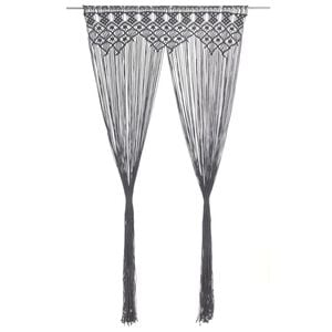 vidaXL Macrame verho antrasiitti 140x240 cm puuvilla