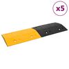 vidaXL Nopeust&ouml;yssy 5 kpl keltainen ja musta 97x32,5x4 cm kumi