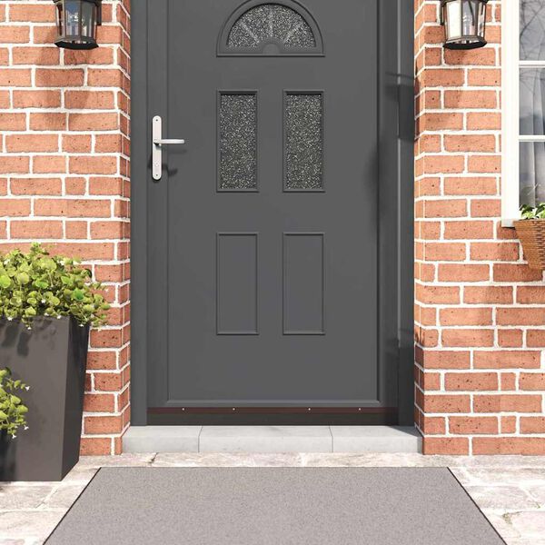 vidaXL Kierteellinen oven harjasulku 6 pcs Ruskea 100 cm Alumiiniseos