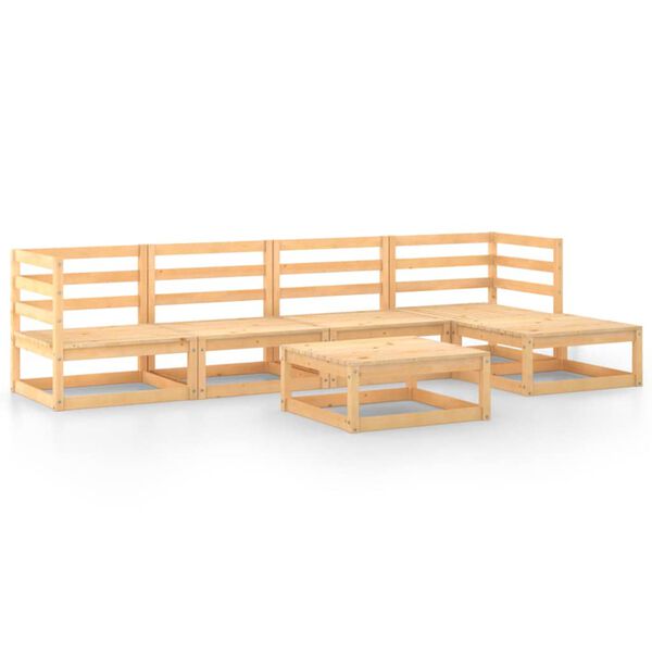 vidaXL 6-osainen Puutarhasohvasarja täysi mänty