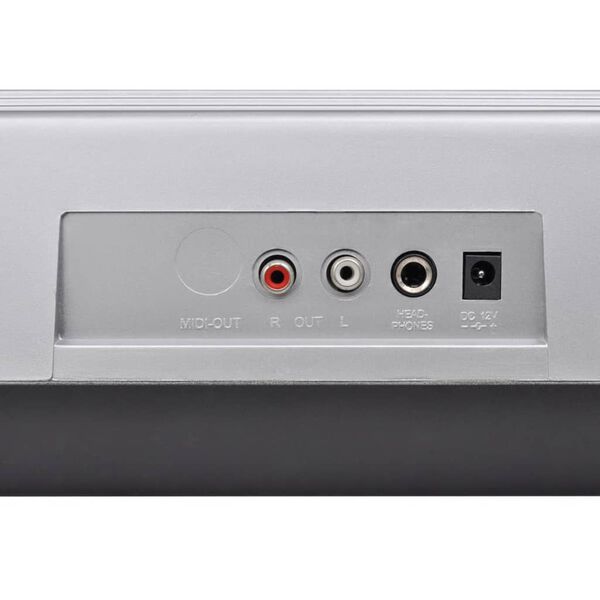 vidaXL 61-n&auml;pp&auml;iminen S&auml;hk&ouml;piano hopea ja musta