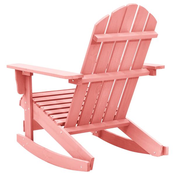vidaXL Adirondack-puutarhan keinutuoli täysi kuusi pinkki