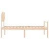 vidaXL Vanhusten sänky päädyllä Single täysi puu