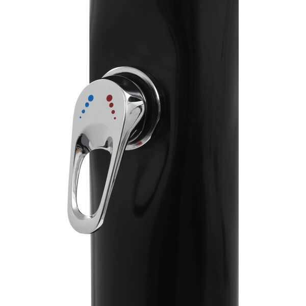 vidaXL Aurinkovoimasuihku 214 cm 9 l musta