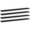 vidaXL Kirjahyllytasot 4 kpl musta 80x10x1,5 cm lastulevy