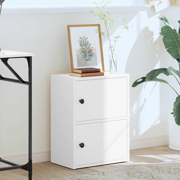 vidaXL Kirjahylly valkoinen 40x24x52 cm tekninen puu