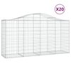 vidaXL Kaarevat kivikorit 20 kpl 200x50x100/120 cm galvanoitu rauta