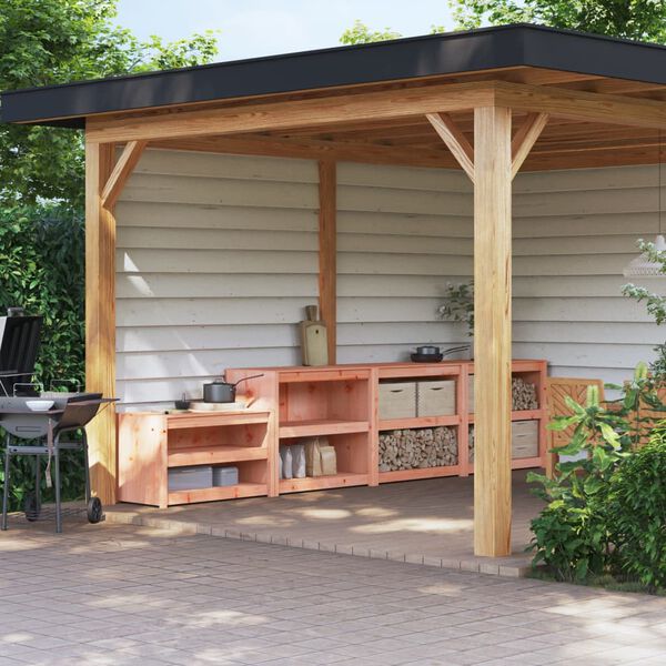 vidaXL Ulkokeitti&ouml;kaapit 3 kpl t&auml;ysi Douglas kuusi