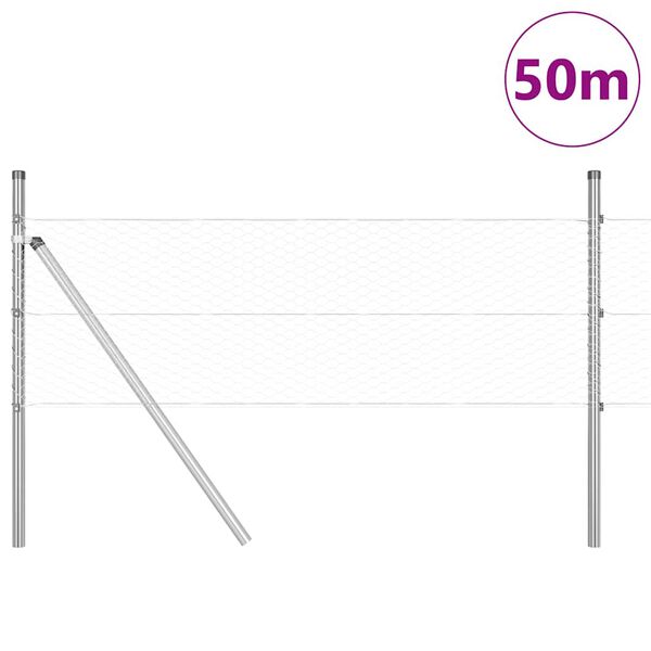 vidaXL Aitalatu Hopea 50 x 0,4 m (25 mm verkko) Ter&auml;s