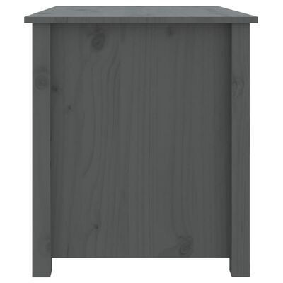vidaXL Sohvapöytä harmaa 71x49x55 cm täysi mänty