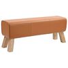 vidaXL Penkki 110 x 30 x 45 cm Aitoa Nahkaa Ruskea