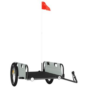 vidaXL Per&auml;k&auml;rry polkupy&ouml;r&auml;&auml;n harmaa Oxford kangas ja rauta