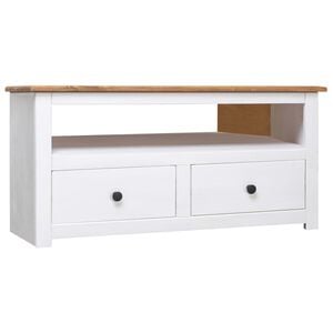 vidaXL TV-kulmataso valkoinen 93x49x49 cm t&auml;ysi m&auml;nty Panama-sarja