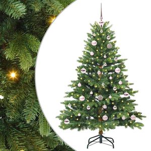 vidaXL Tekojoulukuusi 150 LED-valoilla Vihre&auml; 150 cm PE ja PVC