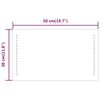 vidaXL Kylpyhuoneen LED-peili 50x30 cm