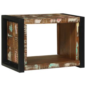 vidaXL Sein&auml;kuutio Ruskea 55 x 35 x 40 cm Kierr&auml;tetty massiivinen puu