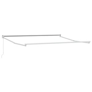 vidaXL Vet&auml;ytyv&auml; aurinkovarjon runko Valkoinen 300 x 250 cm Alumiini