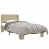 vidaXL S&auml;ngynrunko Sonoma-tammi 75x190 cm tekninen puu ja metalli