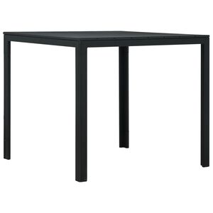 vidaXL Sohvap&ouml;yt&auml; musta 78x78x74 cm HDPE puutyyli