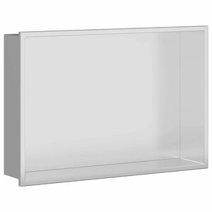 vidaXL Suihkukuoppa Hopea 45 x 30 x 9,5 cm Ruostumaton ter&auml;s