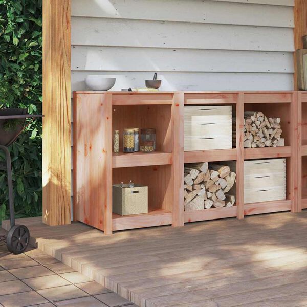 vidaXL Keitti&ouml;kaappi Ruskea tammi 55 x 55 x 92 cm Massiivinen m&auml;nty