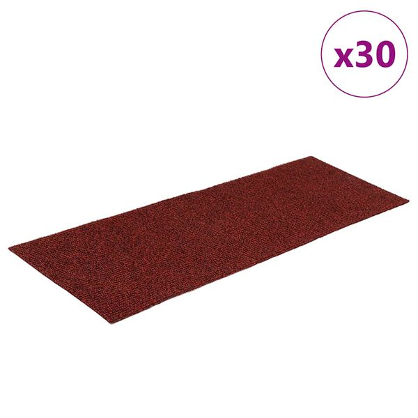 vidaXL Porrasmatot itseliimautuvat 30 kpl 60x25 cm viininpunainen suorakaiteen muotoinen