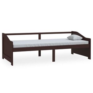 vidaXL P&auml;iv&auml;vuode 3-istuttava tummanruskea t&auml;ysi m&auml;nty 90x200 cm