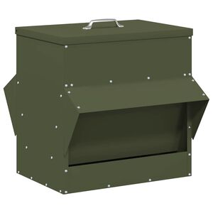 vidaXL Kanan ruokinta-allas Oliivinvihre&auml; 40,5 x 45 x 41 cm 20 kg