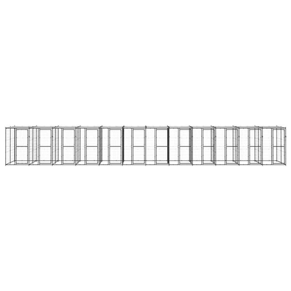 vidaXL Koiran ulkoh&auml;kki katolla ter&auml;s 29,04 m&sup2;