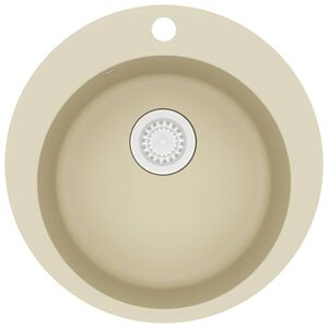 vidaXL Keitti&ouml;n pesuallas graniitti py&ouml;re&auml; beige