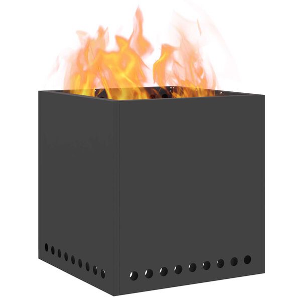 vidaXL Savuuttomat nuotio Musta 48 x 48 x 50 cm Teräs