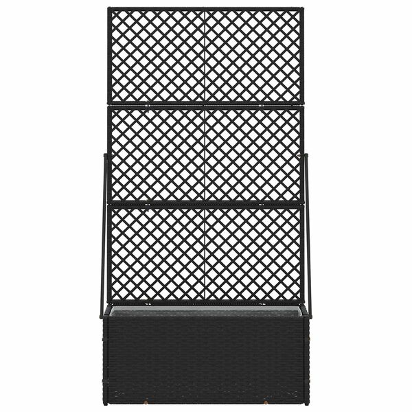 vidaXL Puutarha ruukku Musta 70 x 30 x 135 cm Metalli